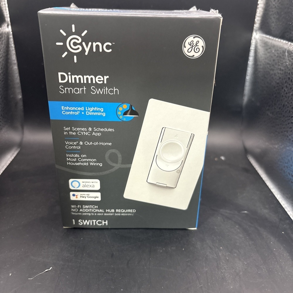 GE CYNC Smart Dimmer Light Switch, Wire-Free, Bluetooth and Wi-Fi Light Switch